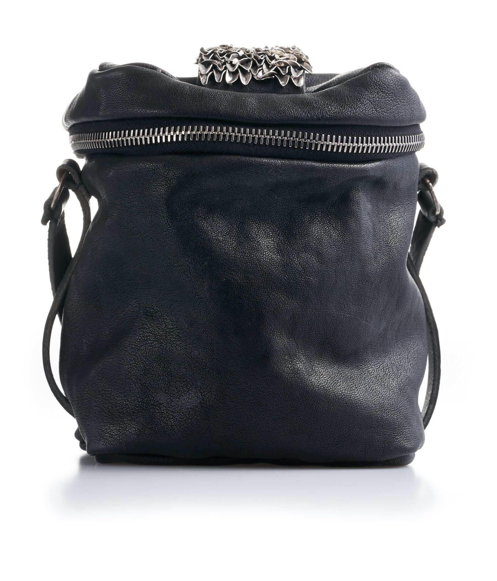 daniele basta leather and silver bags - ima foglie